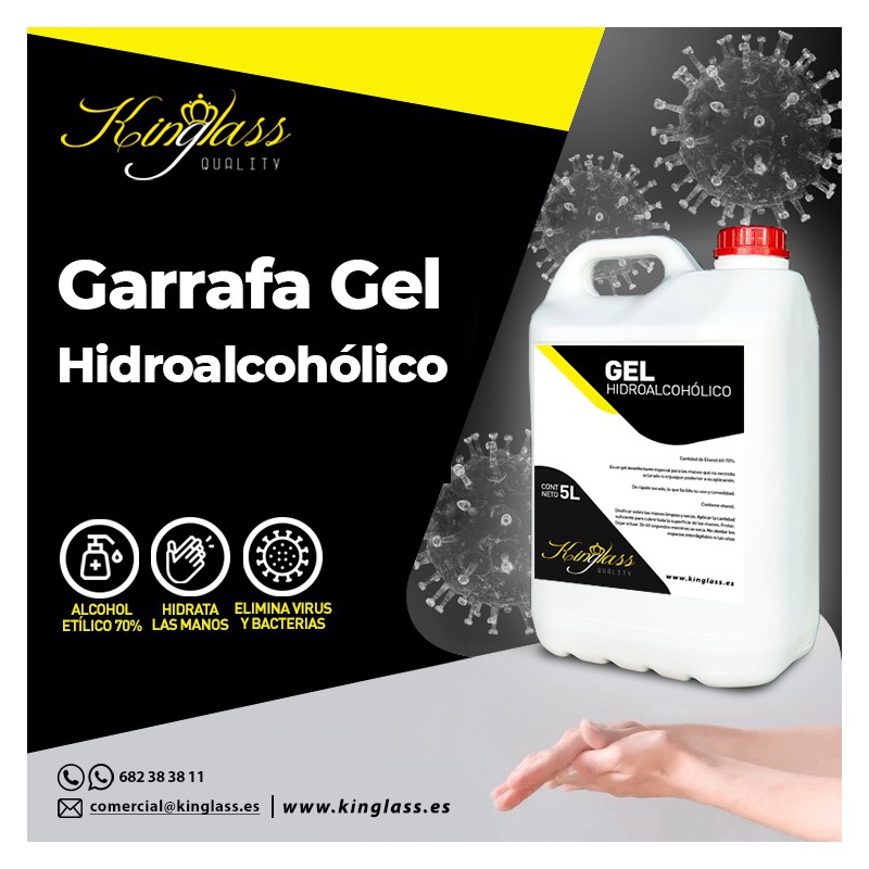 GARRAFA GEL HIDROALCOHÓLICO 5 LITROS
