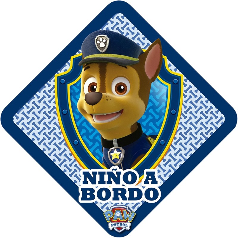 PEGATINA NIÑO A BORDO PATRULLA CANINA