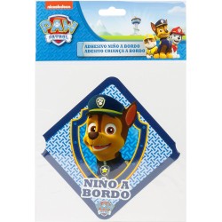 PEGATINA NIÑO A BORDO PATRULLA CANINA