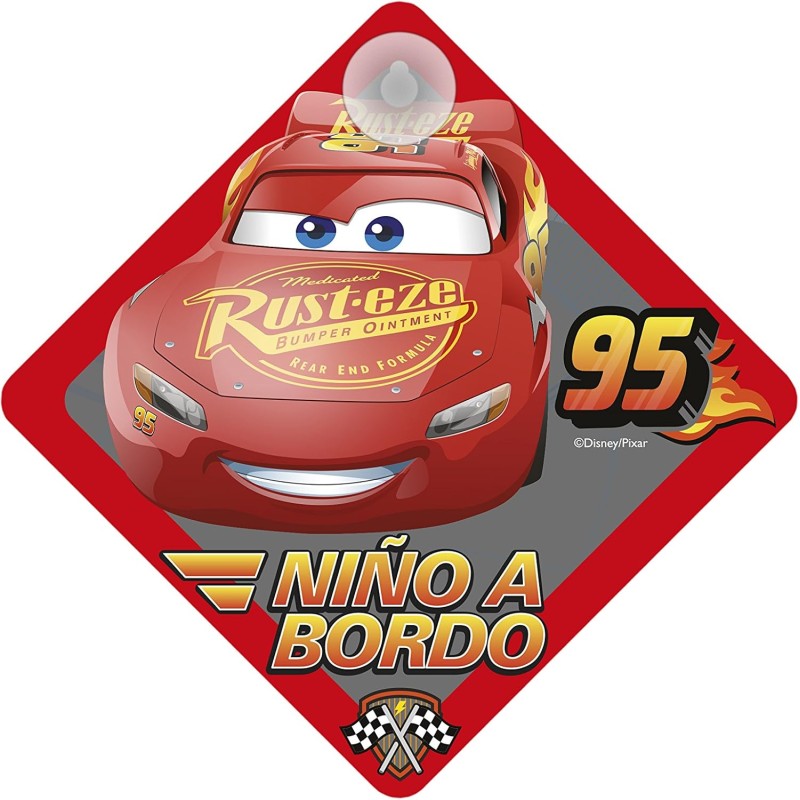 PEGATINA NIÑO A BORDO CARS
