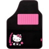 Hello Kitty 1 Juego de 4 Alfombras Moqueta con Talonera, Rosa/Negro, Única