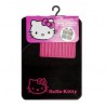 Hello Kitty  Juego Alfombras moqueta de Coche talonera, Negro/Rosa, Universal