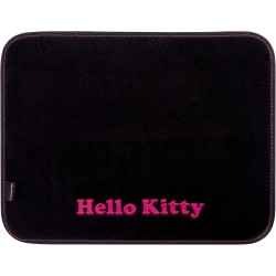 Hello Kitty  Juego Alfombras moqueta de Coche talonera, Negro/Rosa, Universal