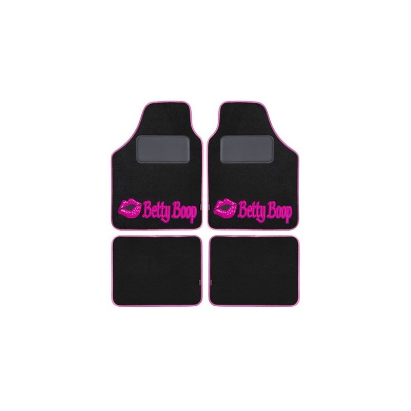 Juego 4 Alfombras Moqueta Betty Boop Rosa