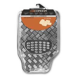 Bc Corona GOM001015 Alfombra Universal de Goma en Diseño Aluminio