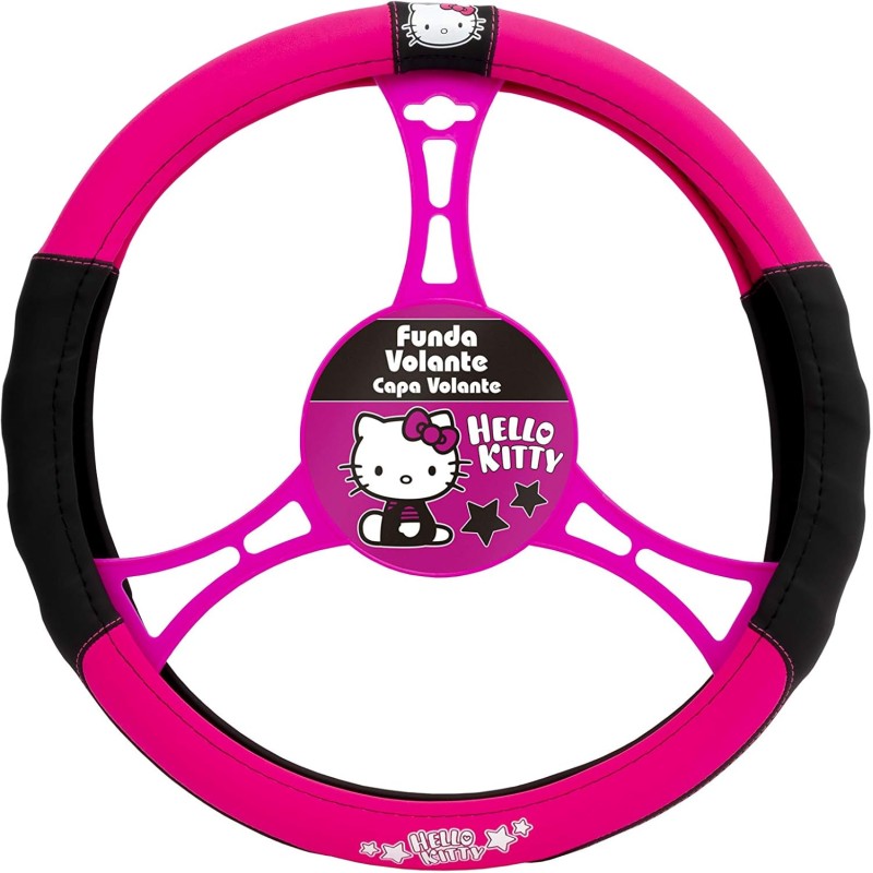 HELLO KITTY Funda Volante, Rosa/Negro, Talla Única